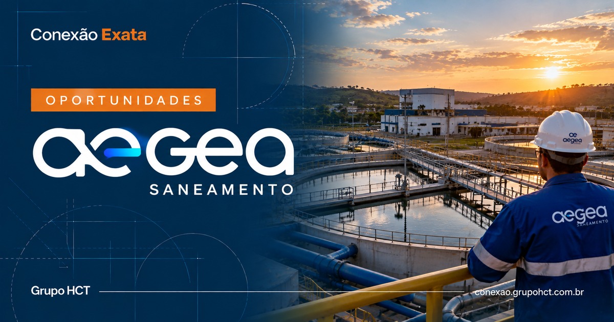 Aegea Saneamento — oportunidade para Engenheiro Júnior em obras de saneamento
