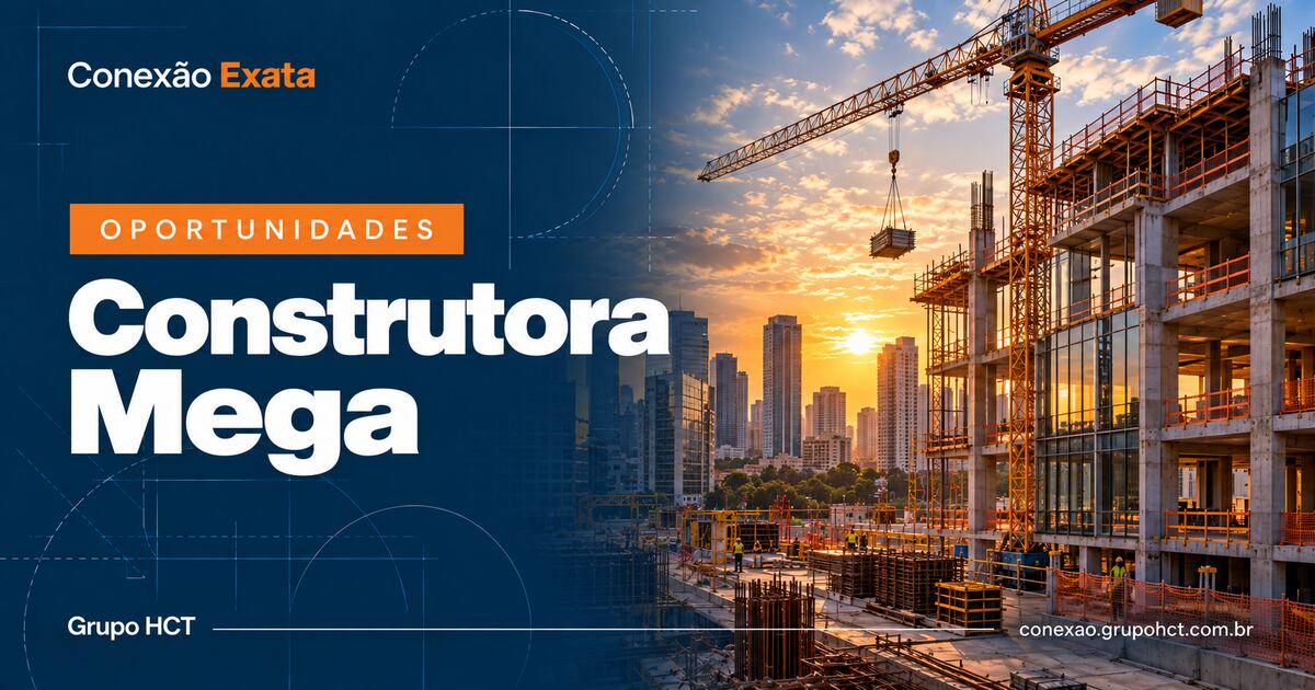 Vaga Supervisor de Obras e Engenheiro Civil na Construtora Mega em São Paulo