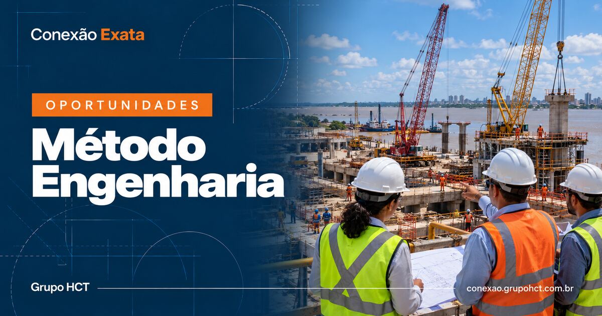 Vaga Engenheiro ou Arquiteto de Obras Júnior na Método Engenharia em Belém