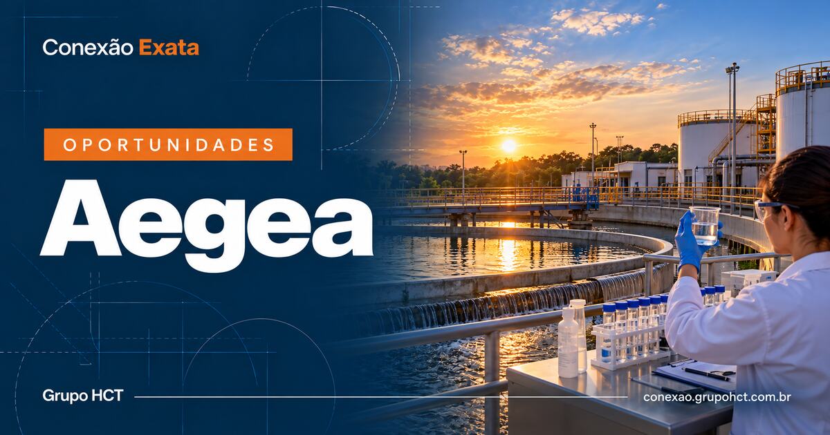 Vaga de analista de engenharia júnior em gestão da qualidade na Aegea
