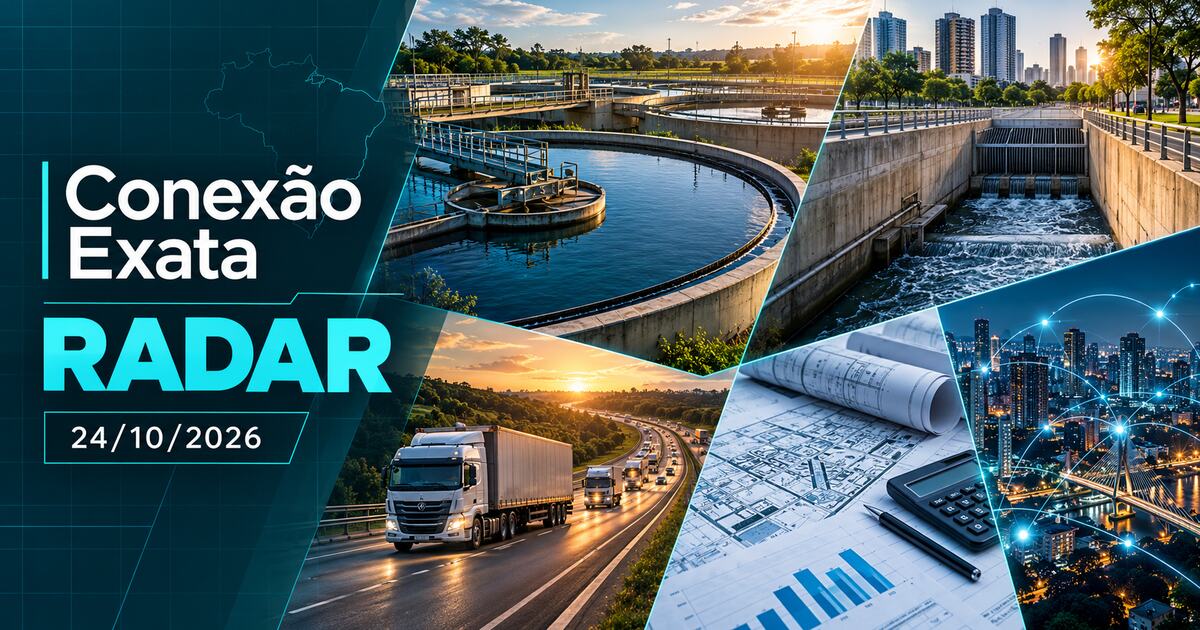 Radar de engenharia e infraestrutura de 24 de outubro de 2026