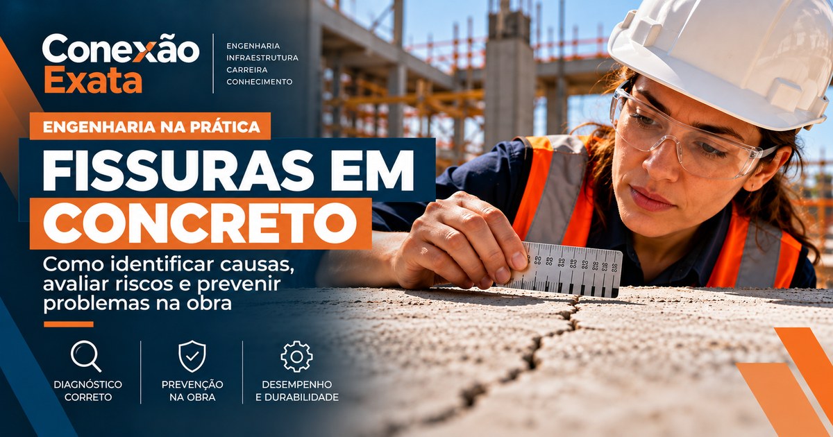 Capa do artigo Fissuras em concreto — Conexão Exata
