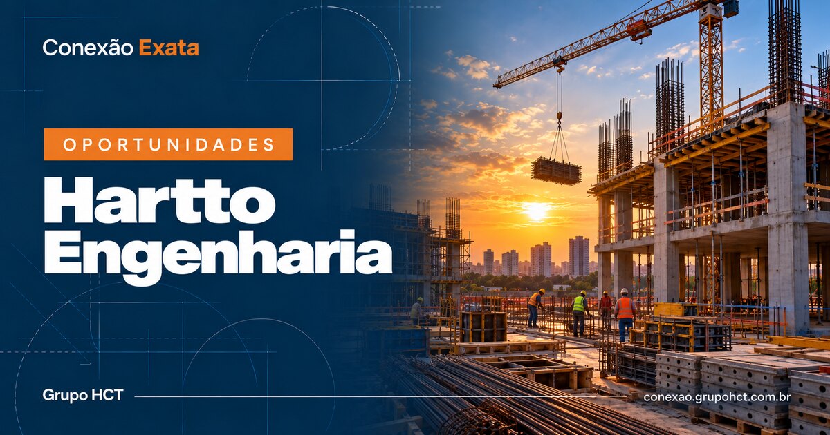 Oportunidade de estágio em engenharia civil na Hartto Engenharia
