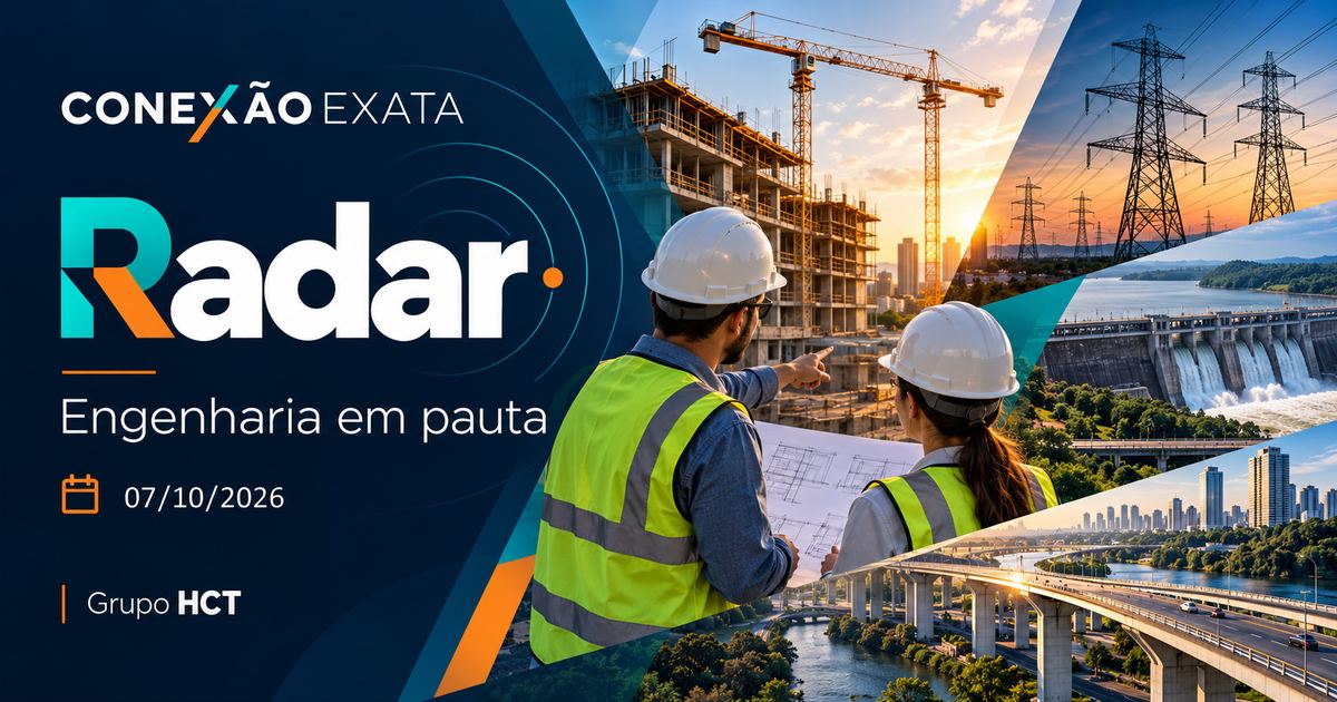 Engenheiros analisando obras de infraestrutura, energia e construção.