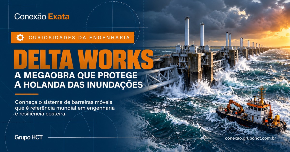 Conexão Exata — Curiosidades da Engenharia: Delta Works, barreiras móveis de proteção contra inundações nos Países Baixos
