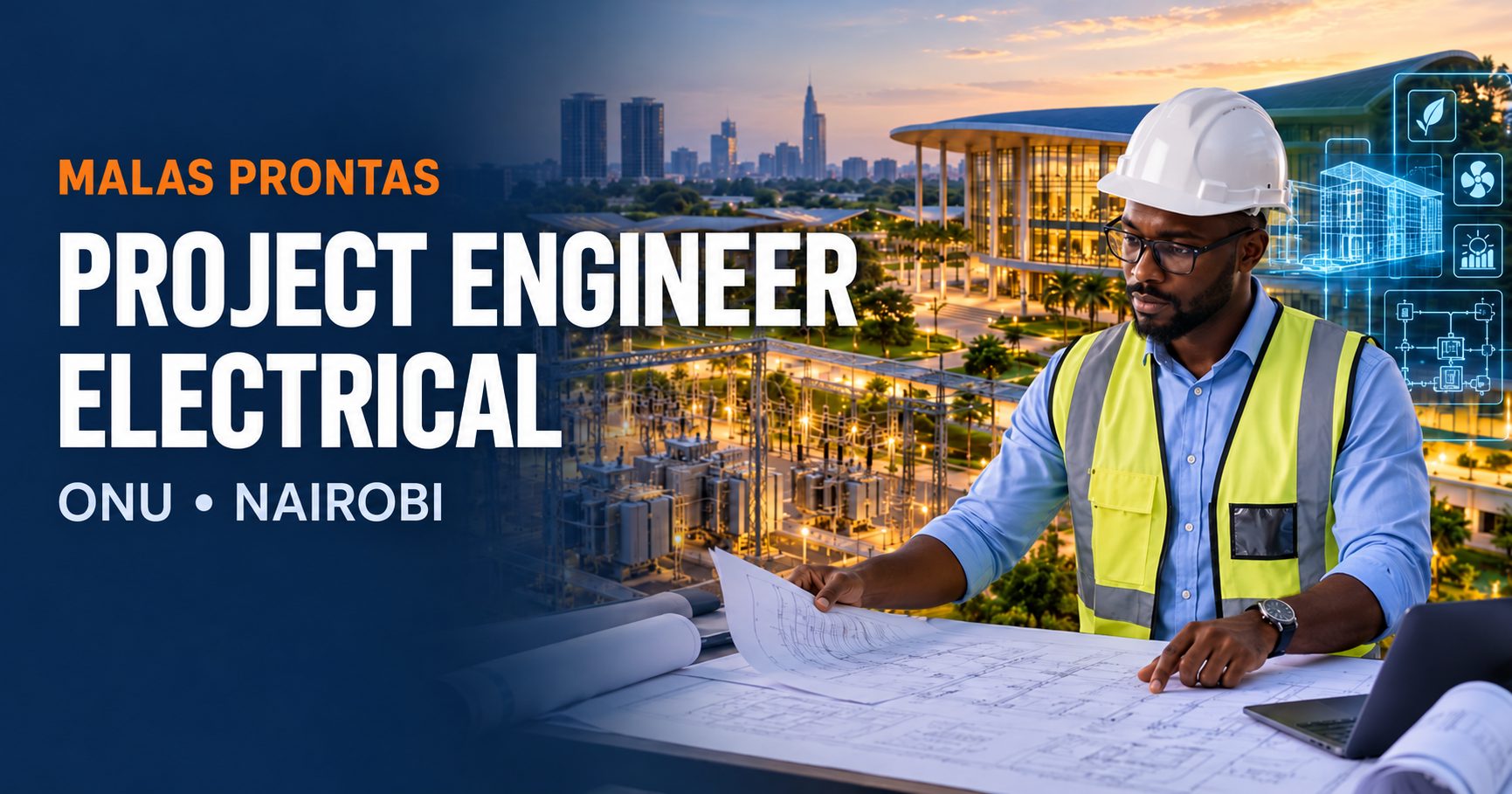 Vaga internacional da ONU para Project Engineer Electrical em Nairóbi