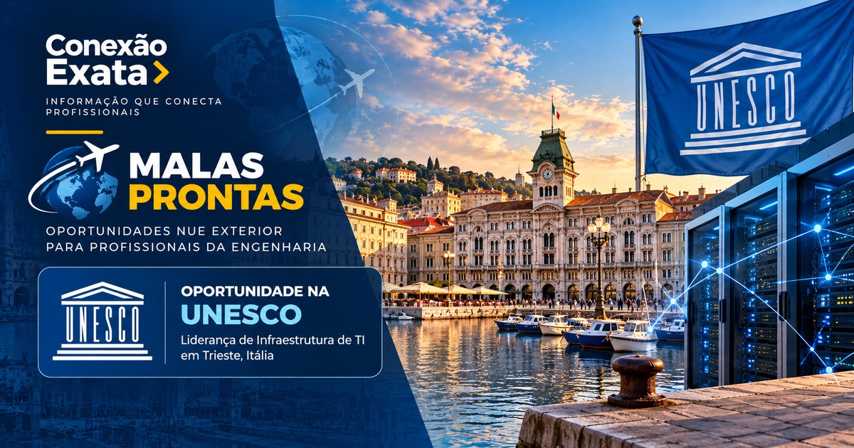 Malas Prontas — oportunidade UNESCO em infraestrutura de TI em Trieste, Itália