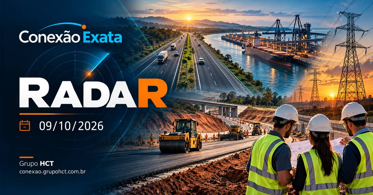 Radar de engenharia e infraestrutura de 9 de outubro de 2026